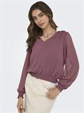 ONLELMIRA LIFE NEW DOBBY L/S TOP NOOS rose brown