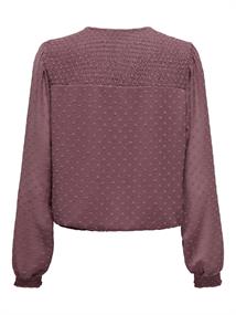 ONLELMIRA LIFE NEW DOBBY L/S TOP NOOS rose brown