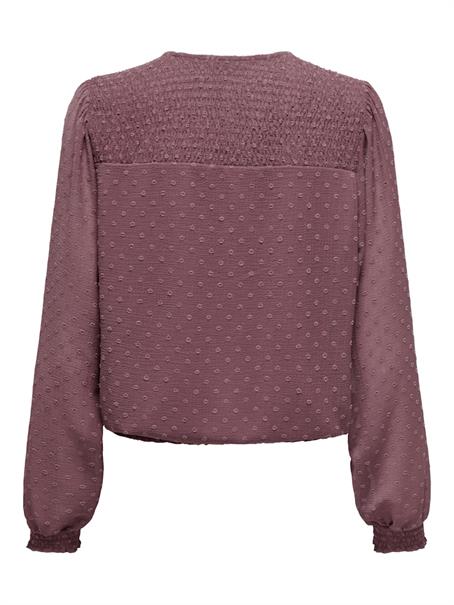 ONLELMIRA LIFE NEW DOBBY L/S TOP NOOS rose brown