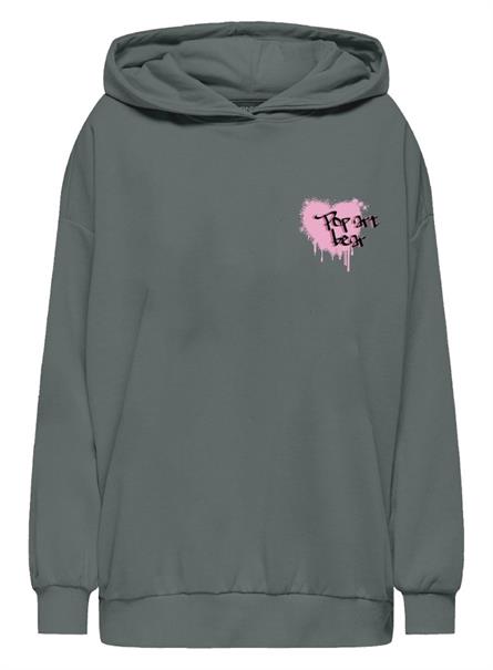 ONLELODIE L/S GRAFITTI HOOD BOX CS SWT balsam green