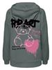 ONLELODIE L/S GRAFITTI HOOD BOX SWT balsam green