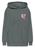 ONLELODIE L/S GRAFITTI HOOD BOX SWT balsam green