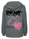 ONLELODIE L/S GRAFITTI HOOD BOX SWT balsam green