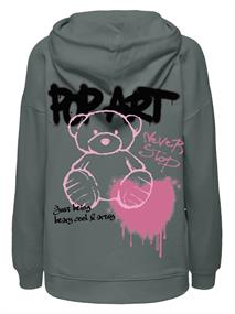 ONLELODIE L/S GRAFITTI HOOD BOX SWT balsam green