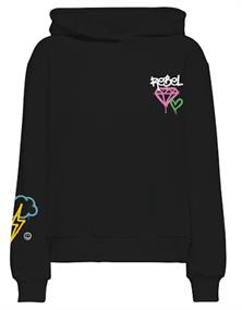 ONLELODIE L/S GRAFITTI HOOD BOX SWT black