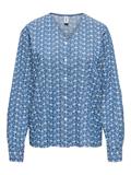 ONLELVIRA LS PRINT DNM SHIRT GUA medium blue denim