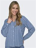 ONLELVIRA LS PRINT DNM SHIRT GUA medium blue denim