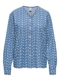 ONLELVIRA LS PRINT DNM SHIRT GUA medium blue denim