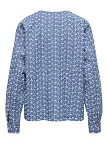 ONLELVIRA LS PRINT DNM SHIRT GUA medium blue denim
