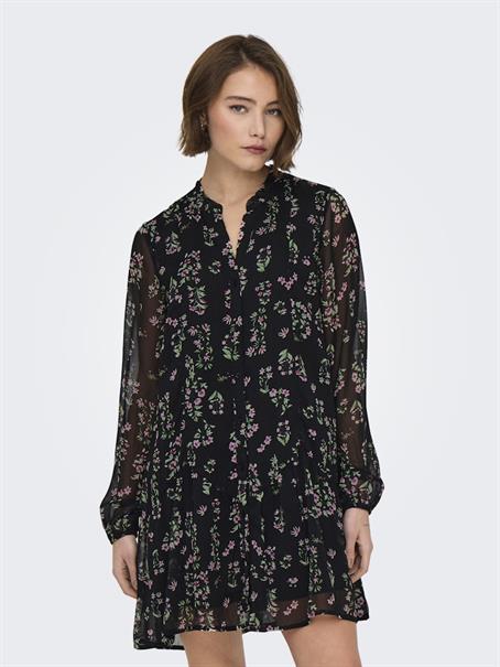 ONLEMILIE LIFE L/S SHORT DRESS WVN black