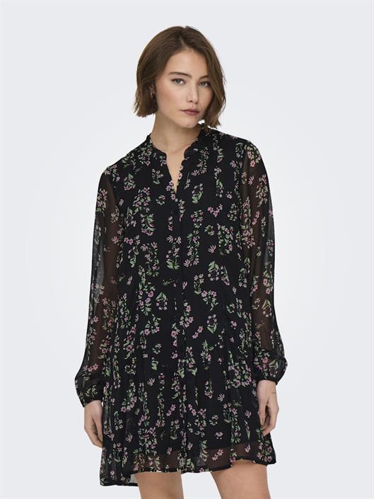 onlemilie-life-l-s-short-dress-wvn-black