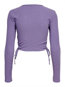 ONLEMMA L/S CROPPED CUT OUT SOLID TOP NN chalk violet