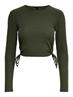 ONLEMMA L/S CROPPED CUT OUT SOLID TOP NN kalamata