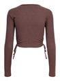 ONLEMMA L/S CROPPED CUT OUT SOLID TOP NN rose brown