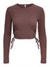 ONLEMMA L/S CROPPED CUT OUT SOLID TOP NN rose brown