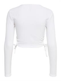 ONLEMMA L/S CROPPED CUT OUT SOLID TOP NN weiß