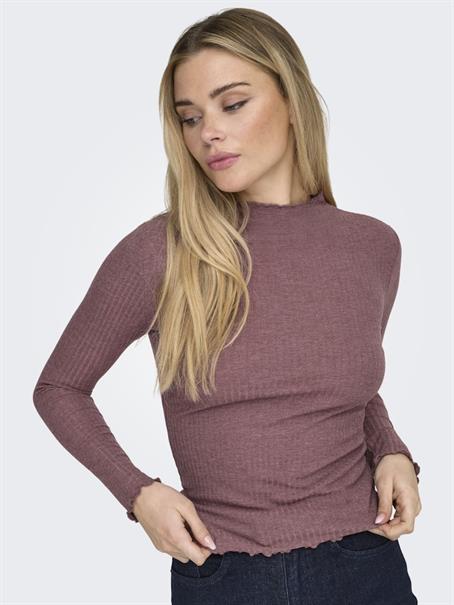 ONLEMMA L/S HIGH NECK TOP NOOS JRS rose brown