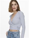 ONLEMMA L/S TIE WRAP TOP JRS halogen blue