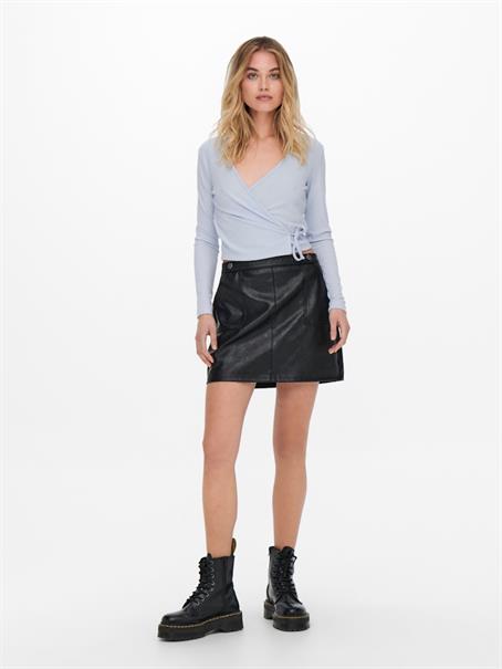 ONLEMMA L/S TIE WRAP TOP JRS halogen blue