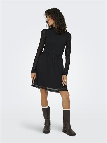ONLERICA L/S HIGH NECK DRESS JRS NOOS black1