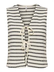 ONLEVA S/L SHORT STRIPE VEST JRS cloud dancer