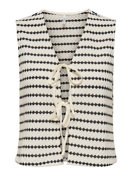 ONLEVA S/L SHORT STRIPE VEST JRS cloud dancer