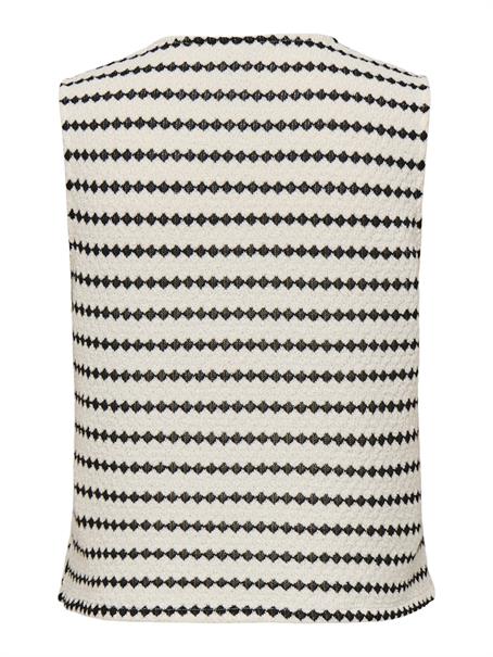 ONLEVA S/L SHORT STRIPE VEST JRS cloud dancer