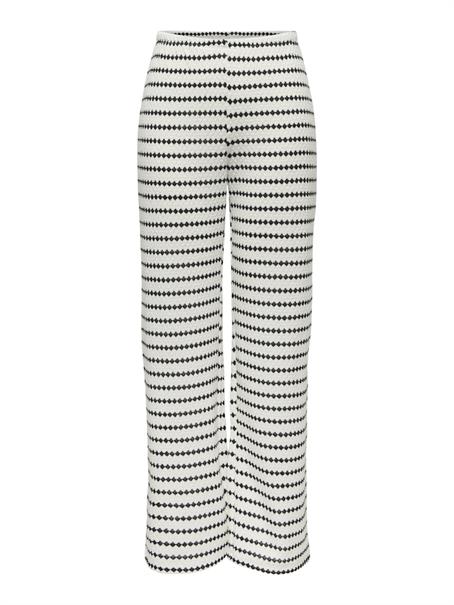 ONLEVA STRIPE WIDE LEG PANT JRS cloud dancer