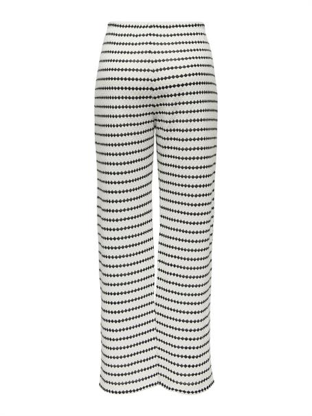 ONLEVA STRIPE WIDE LEG PANT JRS cloud dancer
