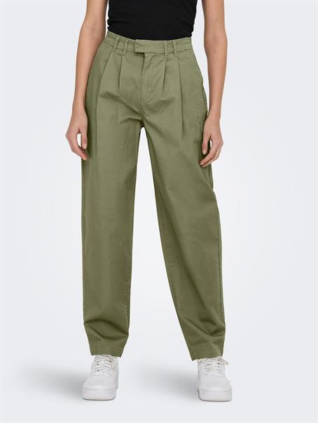 ONLEVELYN HW LOOSE PLEAT CHINO PNT aloe