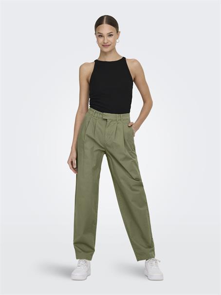 ONLEVELYN HW LOOSE PLEAT CHINO PNT aloe