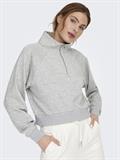 ONLEVERY UNBRUSHED HALF ZIP SWEAT PNT light grey melange