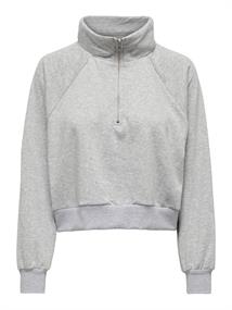 ONLEVERY UNBRUSHED HALF ZIP SWEAT PNT light grey melange