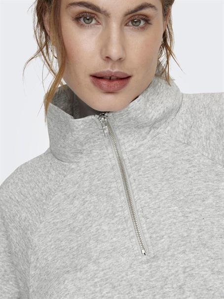 ONLEVERY UNBRUSHED HALF ZIP SWEAT PNT light grey melange
