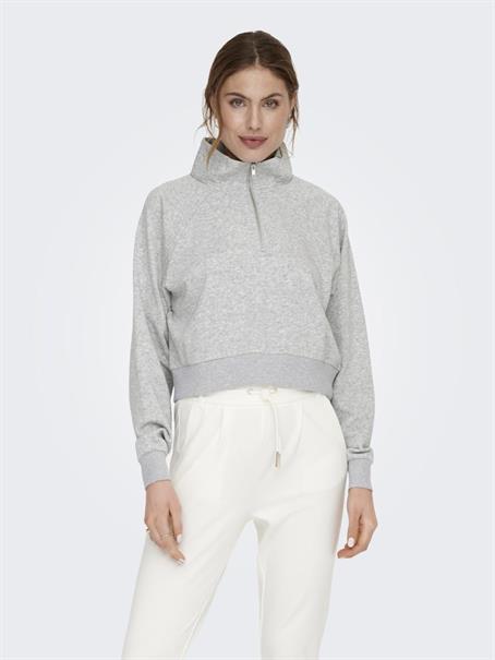 ONLEVERY UNBRUSHED HALF ZIP SWEAT PNT light grey melange
