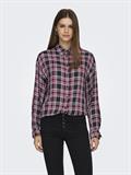 ONLEVIA CHECK L/S LOOSE SHIRT WVN tawny port