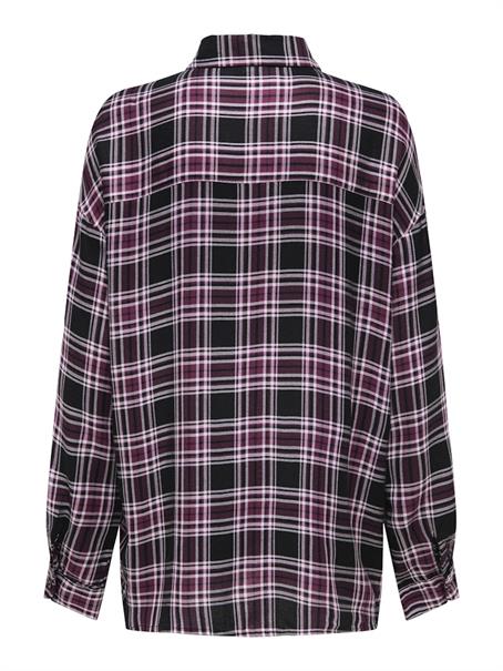 ONLEVIA CHECK L/S LOOSE SHIRT WVN tawny port