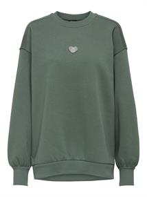 ONLEVISA L/S OVERSIZED O-NECK SWT balsam green