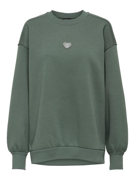 ONLEVISA L/S OVERSIZED O-NECK SWT balsam green