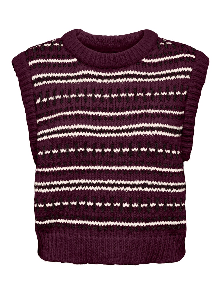 Only Damen Pullover 15259323 Windsor Wine-w. Whitecap Gray- - größe