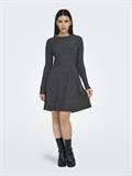 ONLFIA LS CABLE DRESS CS KNT dark grey melange