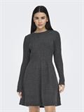 ONLFIA LS CABLE DRESS CS KNT dark grey melange