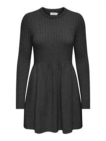 ONLFIA LS CABLE DRESS CS KNT dark grey melange