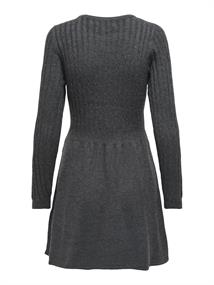 ONLFIA LS CABLE DRESS CS KNT dark grey melange