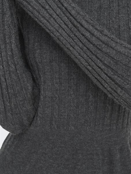 ONLFIA LS CABLE DRESS CS KNT dark grey melange