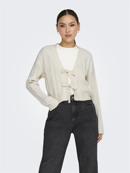 ONLFIA LS STRING CARDIGAN KNT NOOS whitecap gray