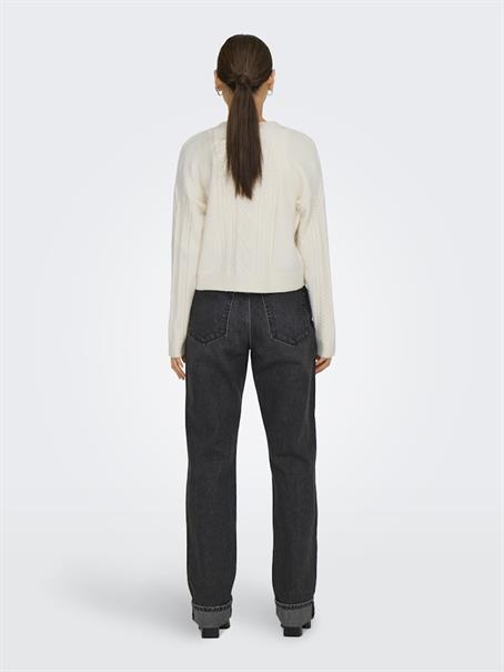 ONLFIA LS STRING CARDIGAN KNT NOOS whitecap gray