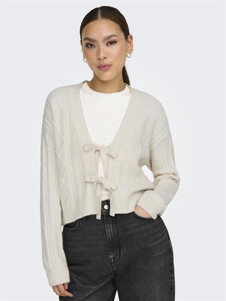 ONLFIA LS STRING CARDIGAN KNT NOOS whitecap gray