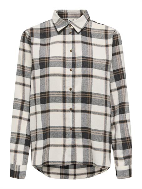 ONLFIE LS REG CHECK SHIRT WVN black