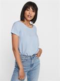ONLFIRST ONE LIFE SS SOLID TOP NOOS WVN cashmere blue